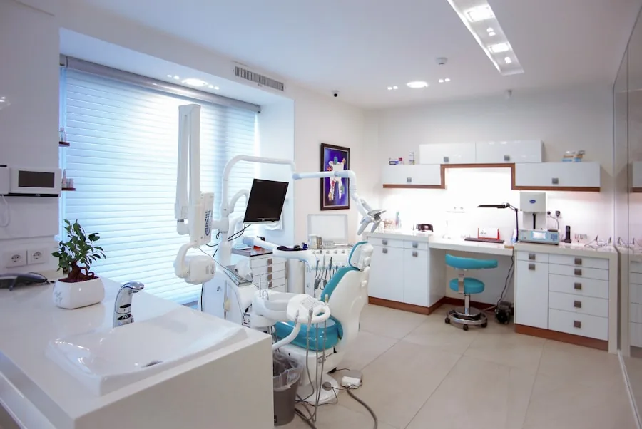Clean, modern treatment room at BrightSmile Dental Care, Chennai